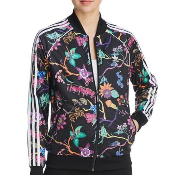 Adidas Originals Ws Bomber Jacket Poisonous Garden Floral Track Warm Up | Size S - Picture 4 of 16